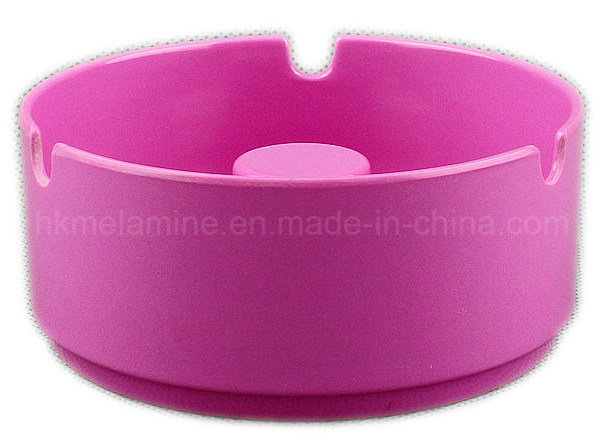 Red Melamine Round Ashtray with Solid Color