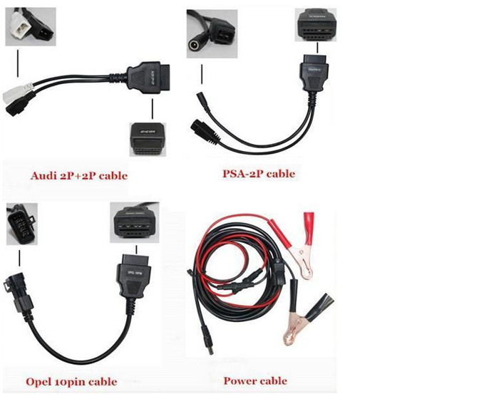 Car Cables Full Set 8 PCS for Autocom Tcs Cdp PRO Cables OBD2 Connect Adapter