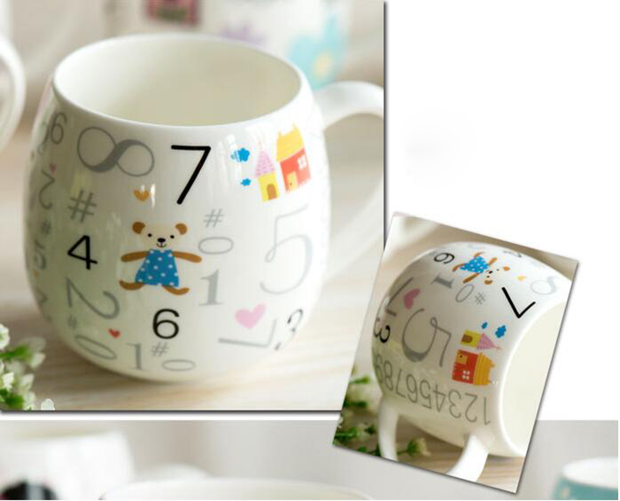 Promotional Ceramic Cups with Carton Printing for Gifts