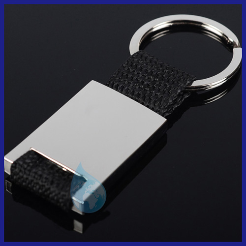 Leather Key Ring, Laser Logo on Metal Keychain (GZHY-KA-008)
