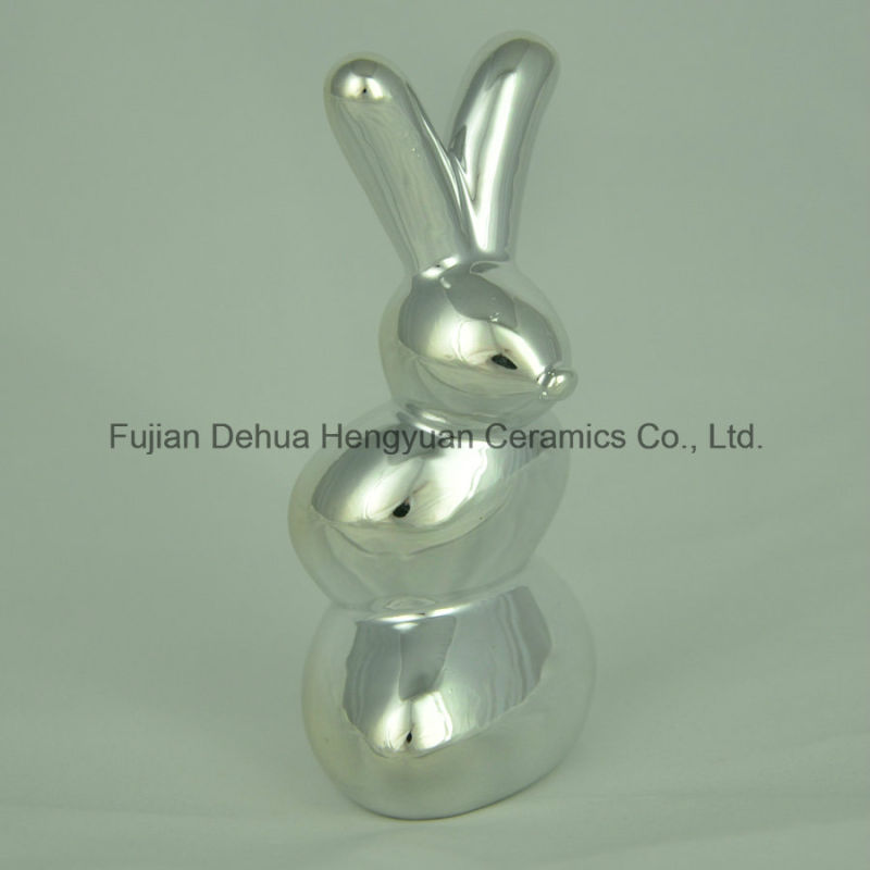 Ceramic Figurine Easter Gift Porcelain Sculpture Gift Home Decor Rabbit Shape