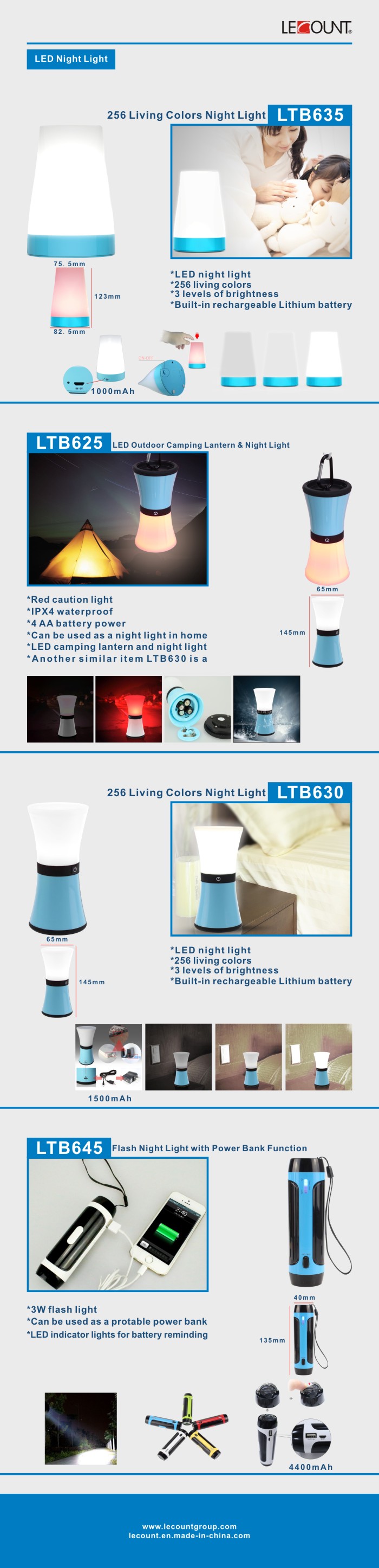 Living Color Camping Lantern and LED Night Light (LNT012)