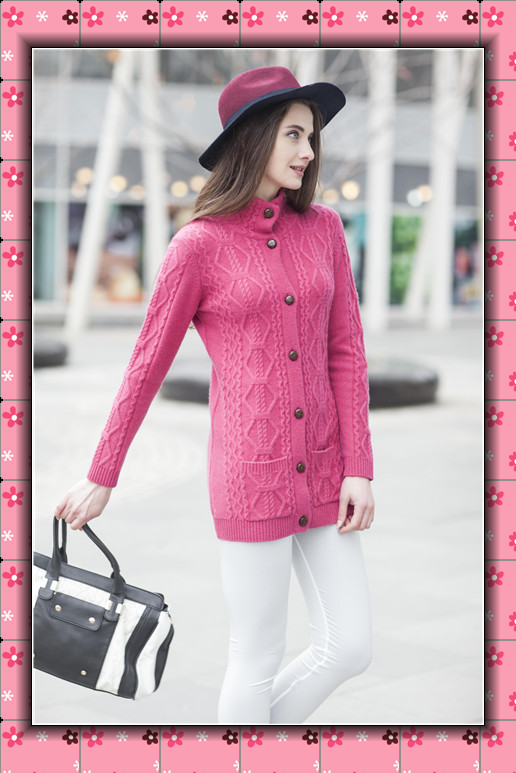 Ladies' Cashmere Sweater with Pattern (1500002055)