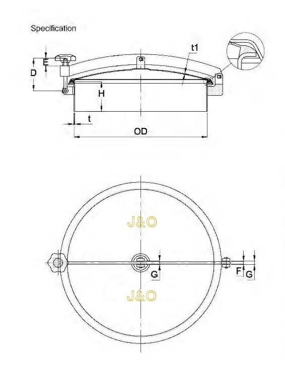 Stainless Steel Round Manhole Without Pressure