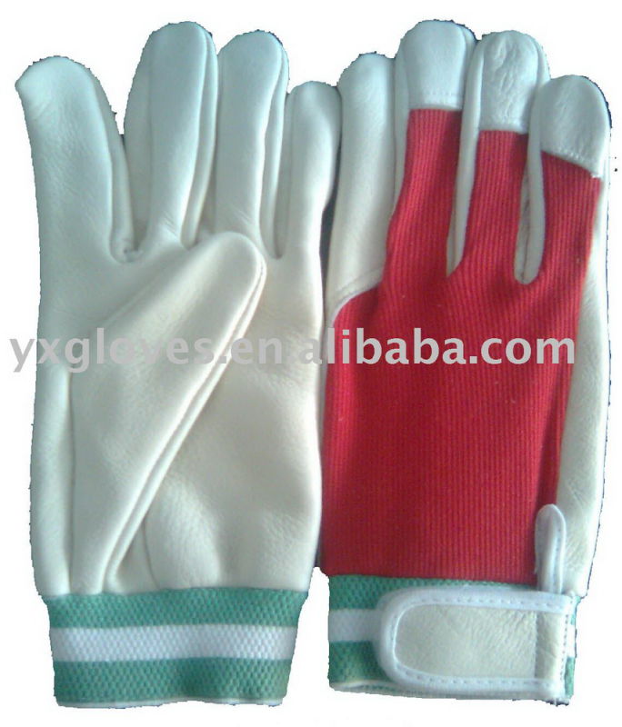 Work Gloves-Garden Glove-Safety Glove-Pig Grain Leather Glove-Labor Glove