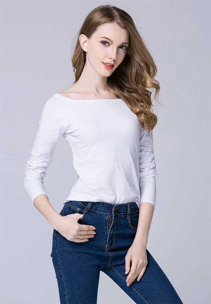 China New Women apparel Autumn Korean Long Sleeve Slim Thicken Base Shirts