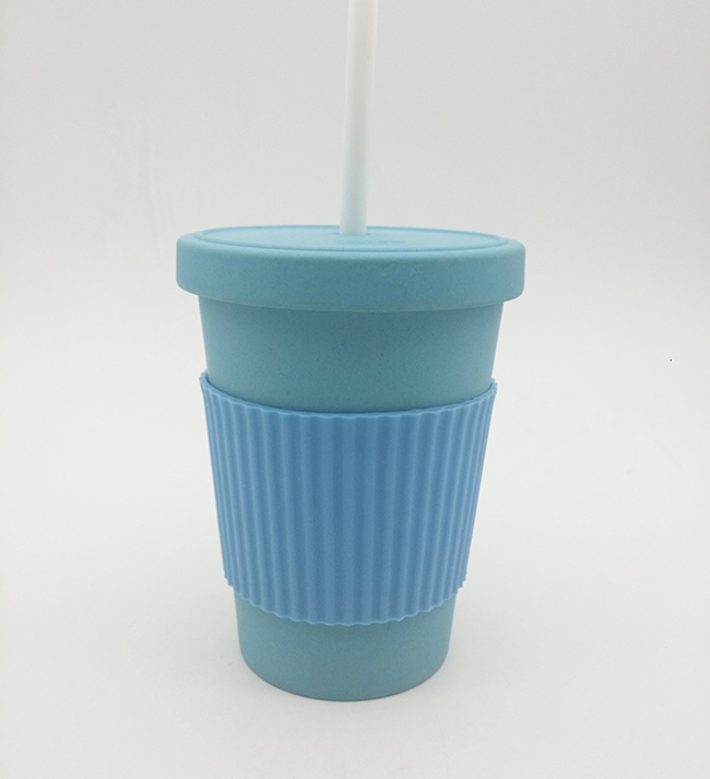 Eco-Friendly 400ml Bamboofiber Tumbler with Straw