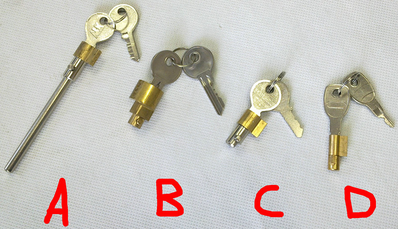 Brass Cylinder Lock, Trailer Lock, Small Collectors Lock Al-1104