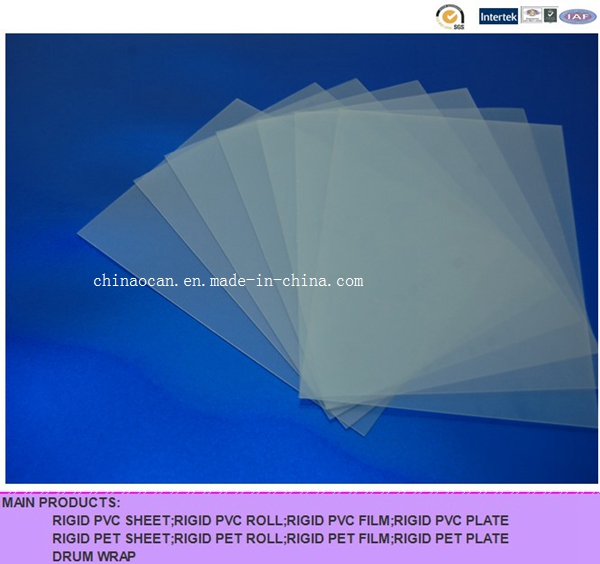 Grain Embossed Plastic Clear Rigid PVC Sheet for Printing