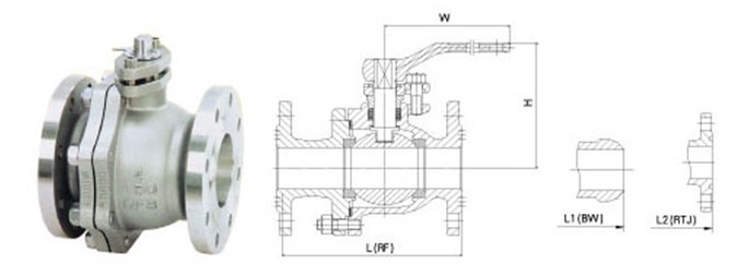 API 2 PC Type Ball Valve (Q41F)