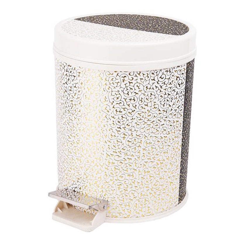 Round Foot Pedal Leatherette Dustbin