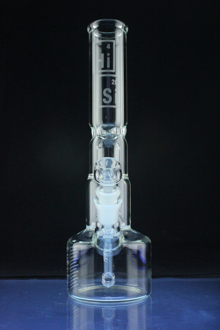 Double Bell Perc Beaker Base Glass Smoking Water Pipe (ES-GB-563)