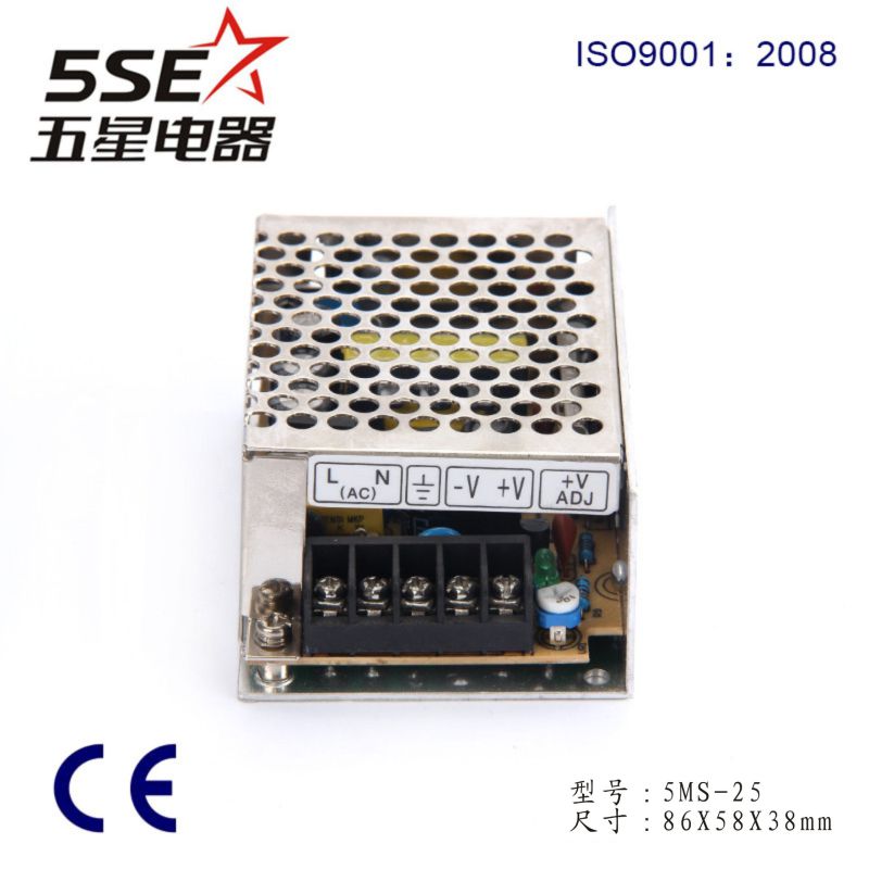 5ms-25-15 Ce RoHS Single Output Mini-Size 25W 1.4A 15V Switching Power Supply