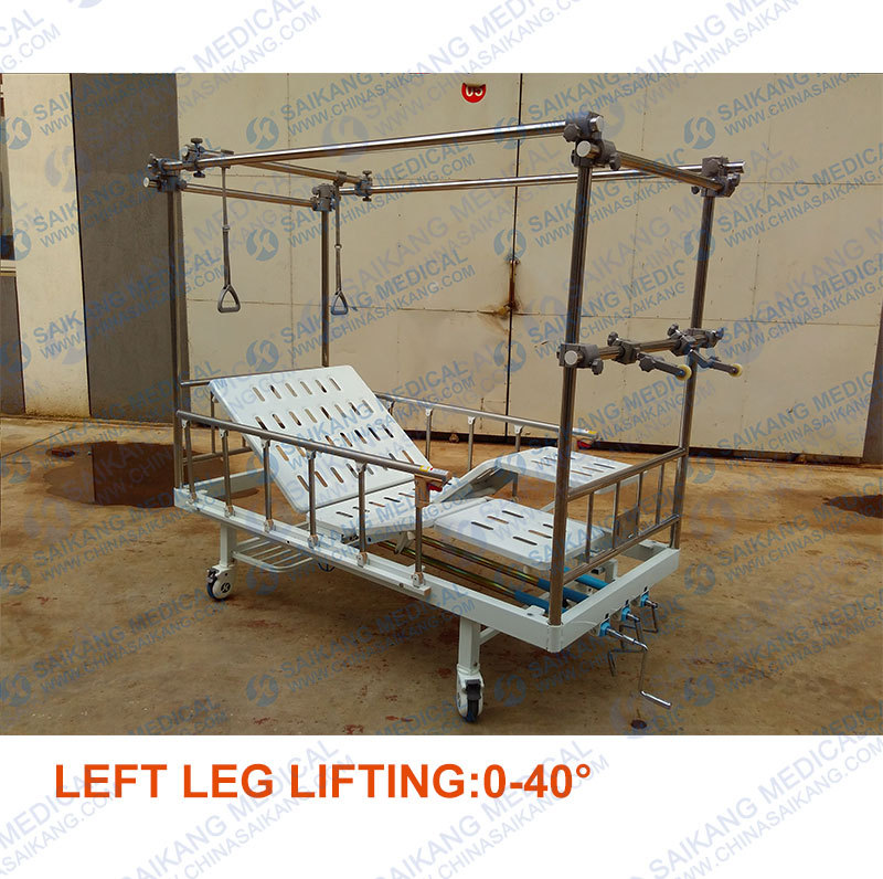 Orthopedic Traction Manual Hospital Bed Three Crank Two Functions