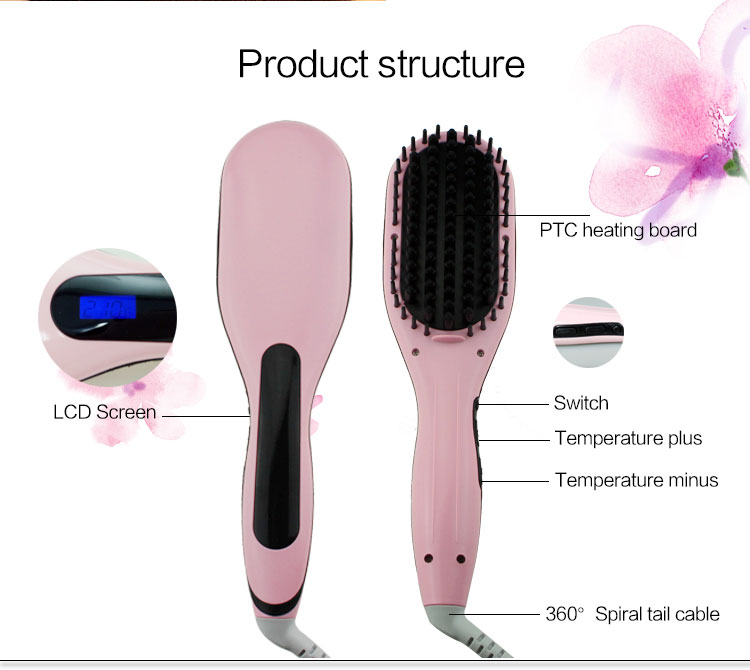 Portbale Automatic Steam LCD Screen Hair Straightener