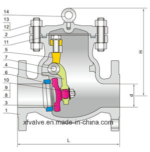 150lb 300lb 600lb Cast Steel Flange End Swing Check Valve