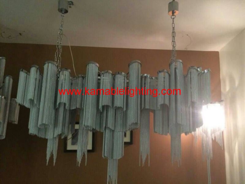 Modern Elegant Silver Chain Chandelier for Villa (KA11077)