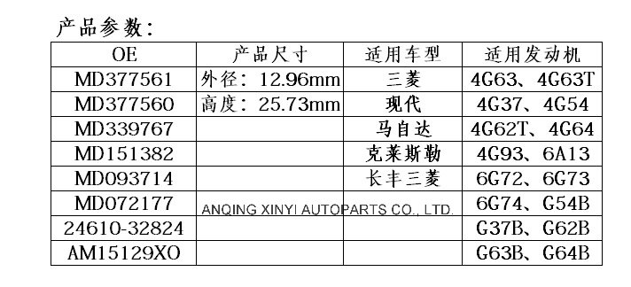 Md151382 Md377561 Valve Lifter Hydraulic Tappet for Mitsubishi 4G63