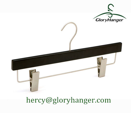 Wooden Bottom Hanger with Metal Clips