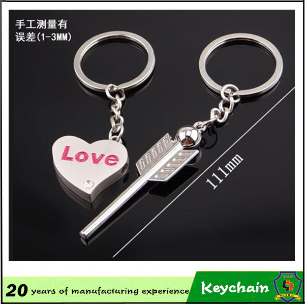 Promotional Arrow and Heart Shape Key Chain