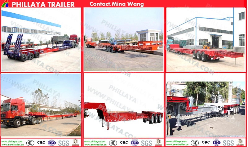 Flatbed Low Bed Wind-Blade Power Extendable Truck Semi Trailer