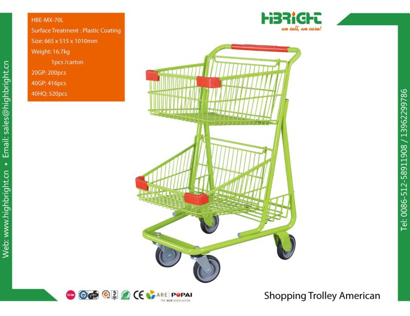 Aluminium Shopping Trolley for Convenience Stores and Supermarket