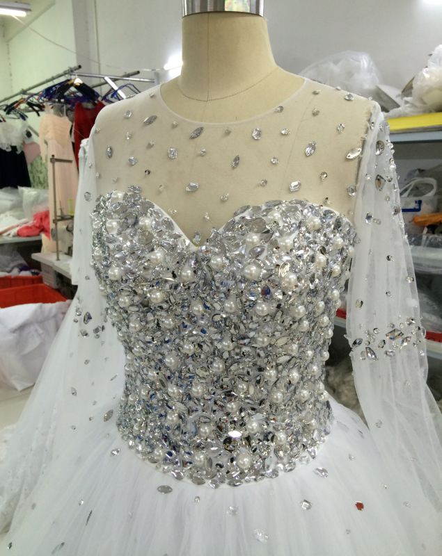 New Shinny Sparkling Bead/Pearl/Rhinestone/Crystal Wedding Dresses