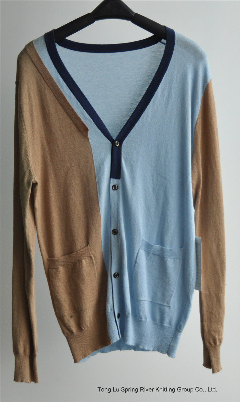 Men Patterned Knitted Cardigan with Button and Pocket