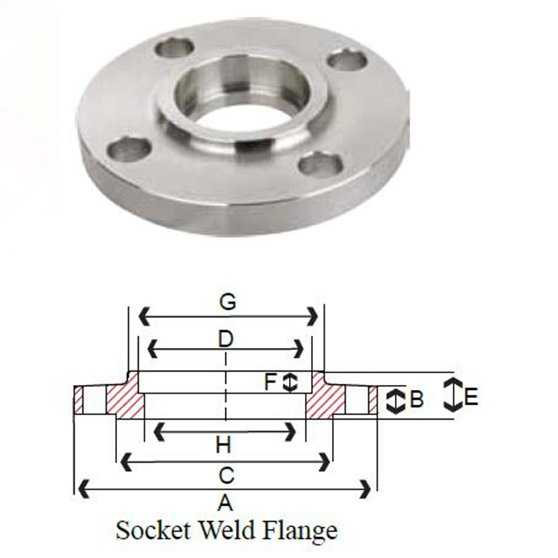 OEM ANSI Stainless Steel Socket Weld Flange