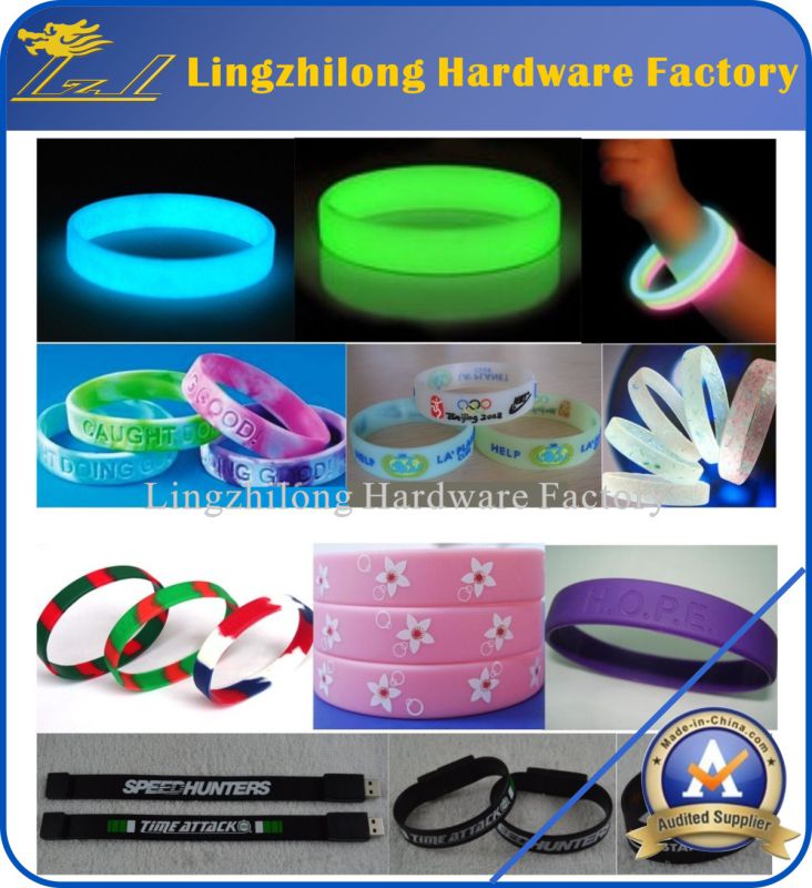 Silicone Rubber Wristband Bracelets Bands for Party