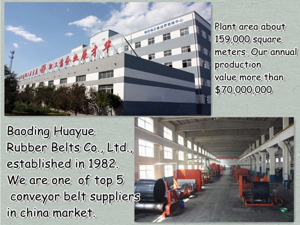 Cc Cotton Rubber Belt Conveyor Huayue China Well-Known Trademark 160-800n/mm