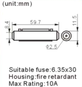 Ceramic Fuse Holder Screw Fuse (FBELE)