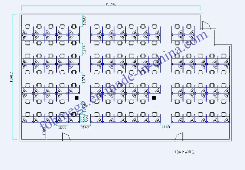 Custom Call Center Workstations, Economical Call Center Cubicles (FOHC-067)