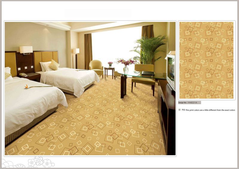 Modern Printed Nylon Wall to Wall Hotel Carpet