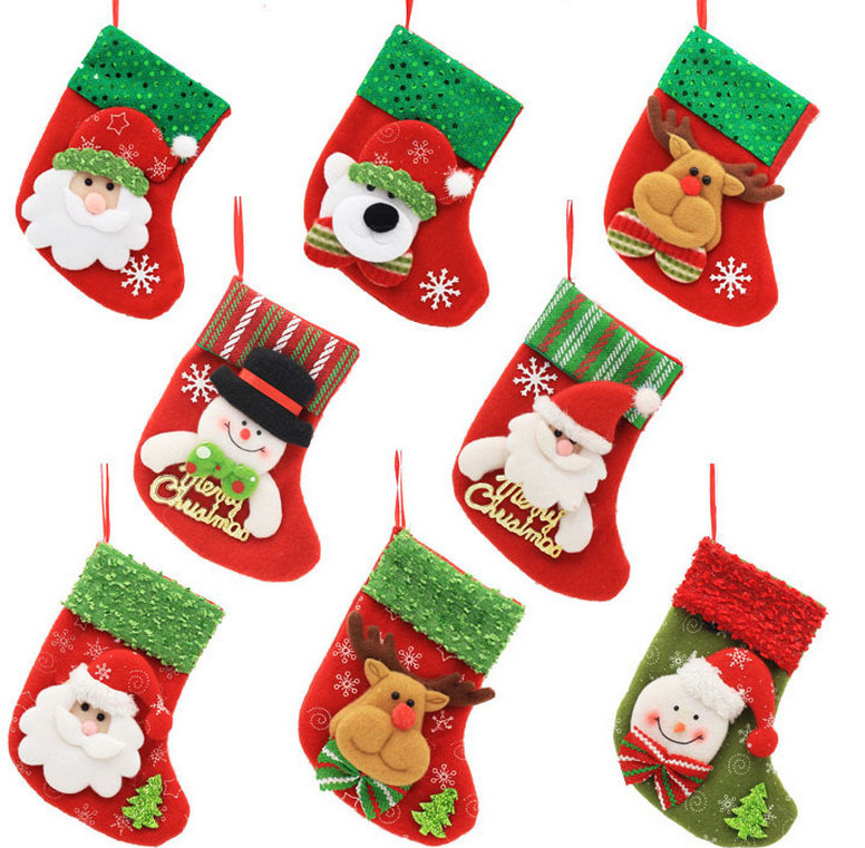 OEM Christmas Stocking Hang Decoration and Craft for Promotional Gift