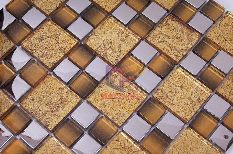 Titanium Crystal Glass Mosaic Tile (CFTC311)