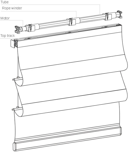 Motorized Roman Blind