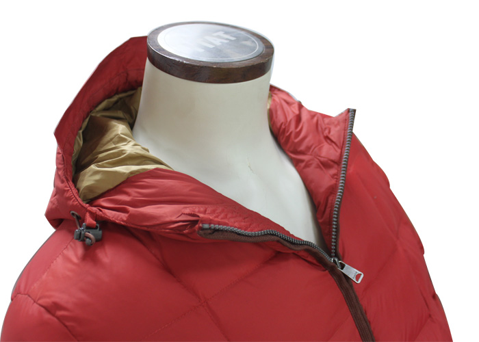 Women Winter Waterproof Windproof Down Hoody Red Leisure OEM Jacket