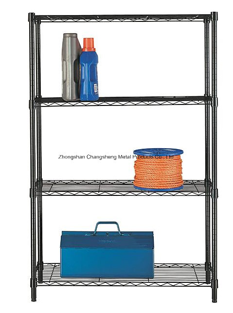 Epoxy Adjustable 4 Shelf Iron Storage Racks, NSF Approval