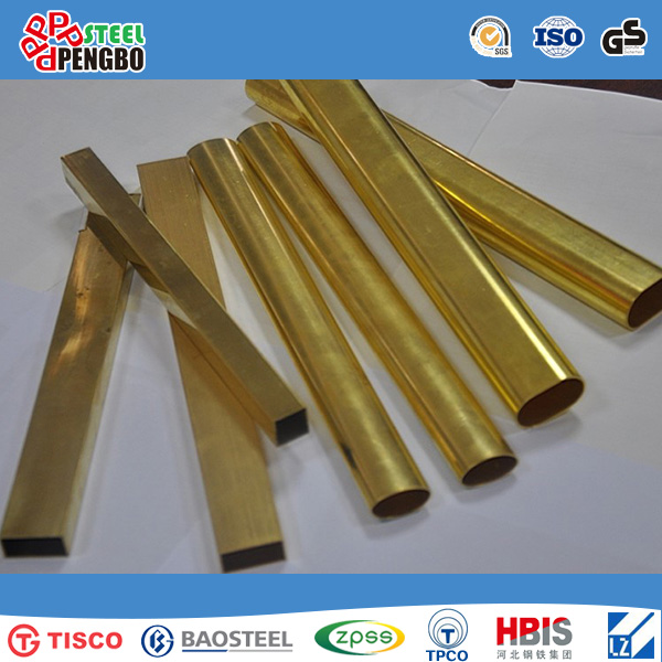 Gold Surface 304 Stainless Steel Pipe for Decoration