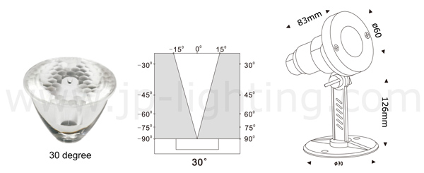 3W RGB3in1 LED Underwater Pool Light with Mounting Base (JP95316)