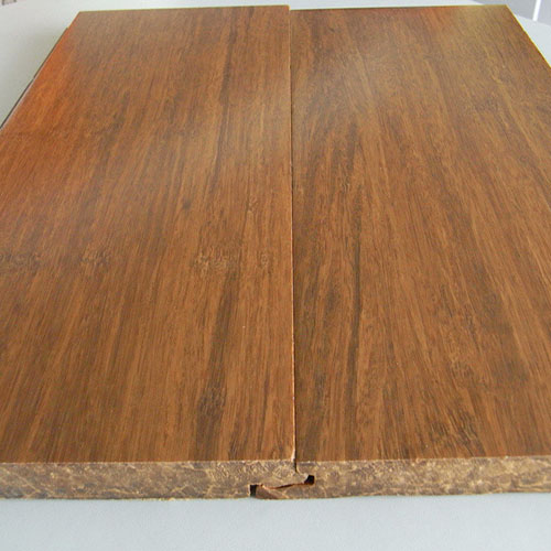 Handscraped T&G Carbonized Solid Strand Woven Bamboo Flooring