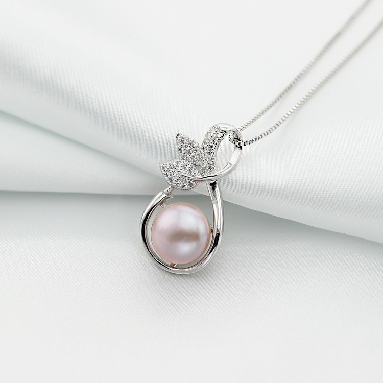 Fashion Pearl Pendant 9-10mm AAA Button Pearl Lucky Pearl Pendant