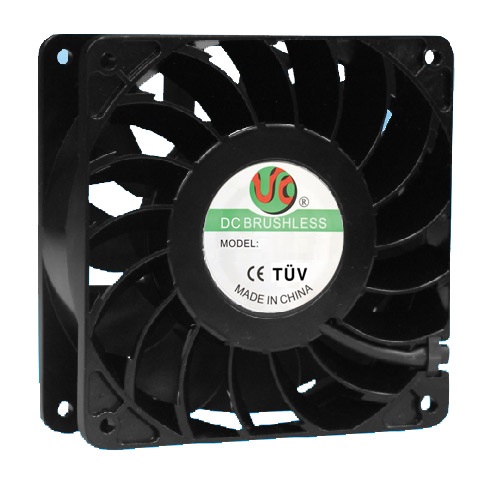 120mmx120mm X38mm High Air Impedance Axial Fans, AC120508 for High Temperature Environment