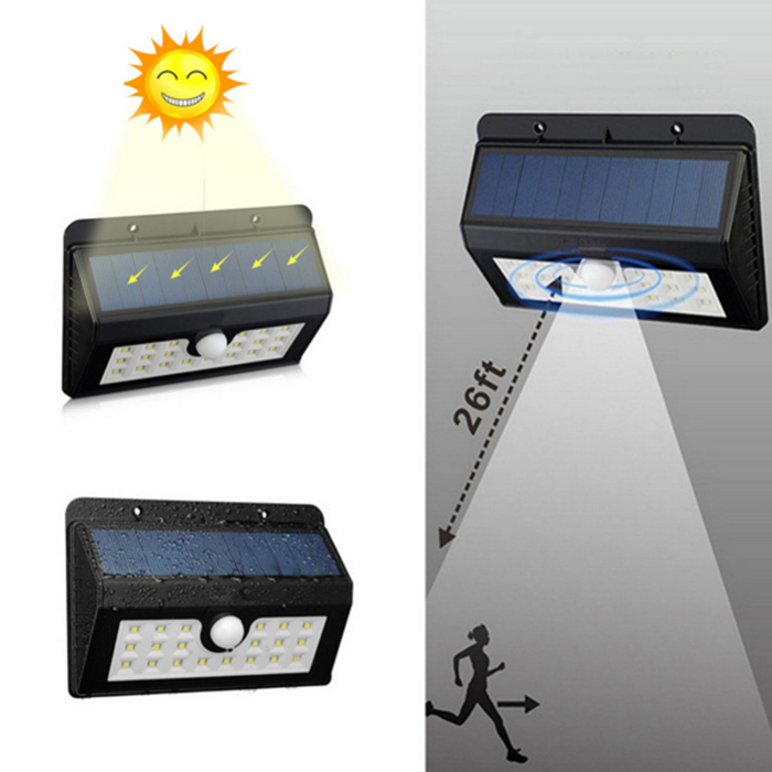 20LED Outdoor Lighting Solar Power Garden Light Wireless Waterproof Motion Sensor Wall Lamp