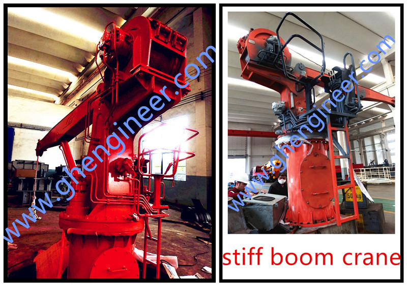 8t 10t Electrical Stiff Boom Marine Pedestal Crane