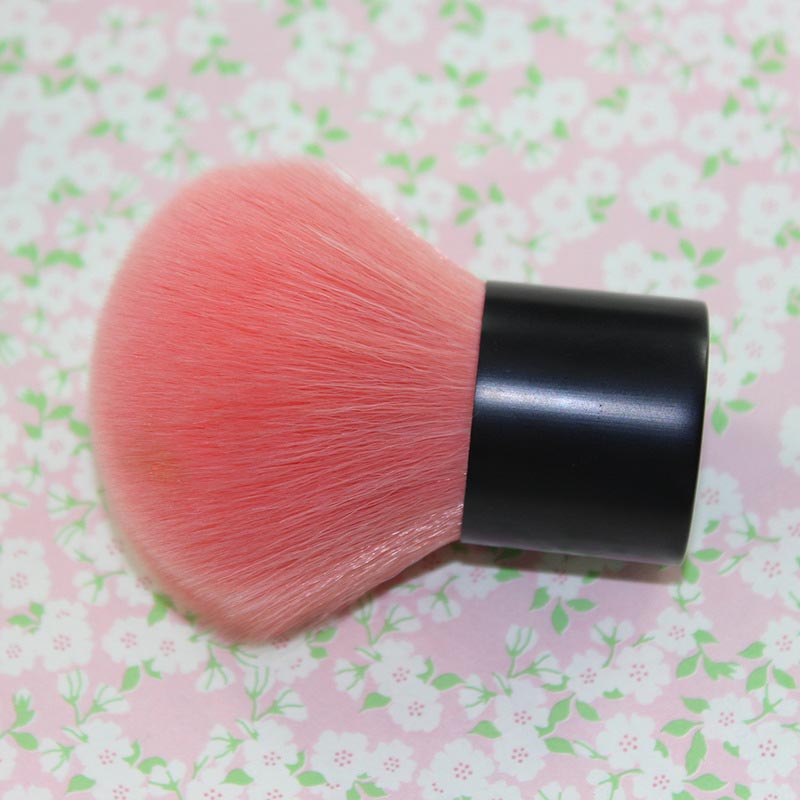 Single Aluminum Tube Pink Nylon Hair Brush Blush Brush Powder Brush