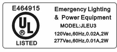 UL LED Lamp, Dual Head Emergency Light