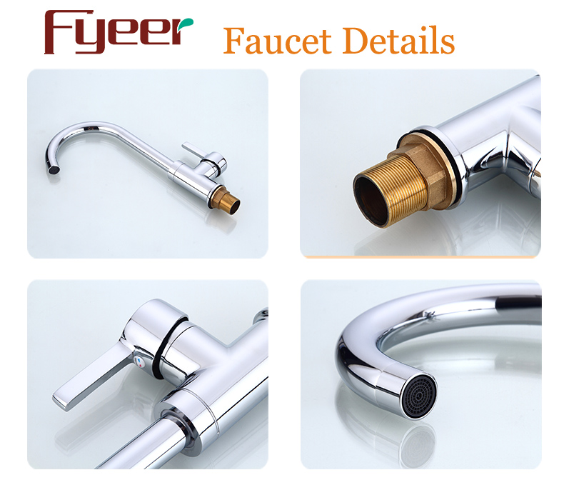 Fyeer Factory Price Cheap Ceramic Valve Brass Kitchen Sink Faucet