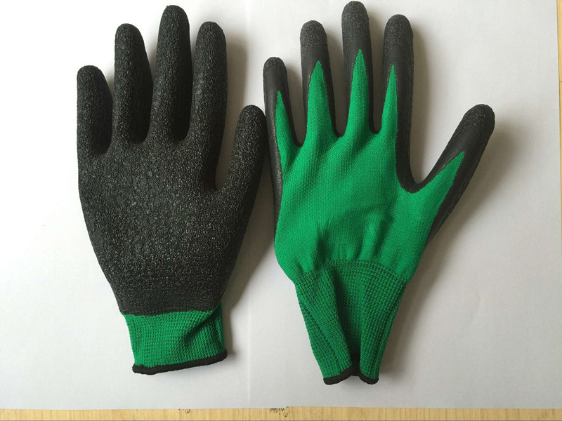 13G Polyester Shell Latex Palm Coated Work Gloves